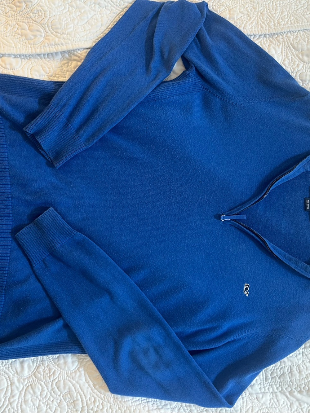 Women’s Blue Quarter-Zip Sweater